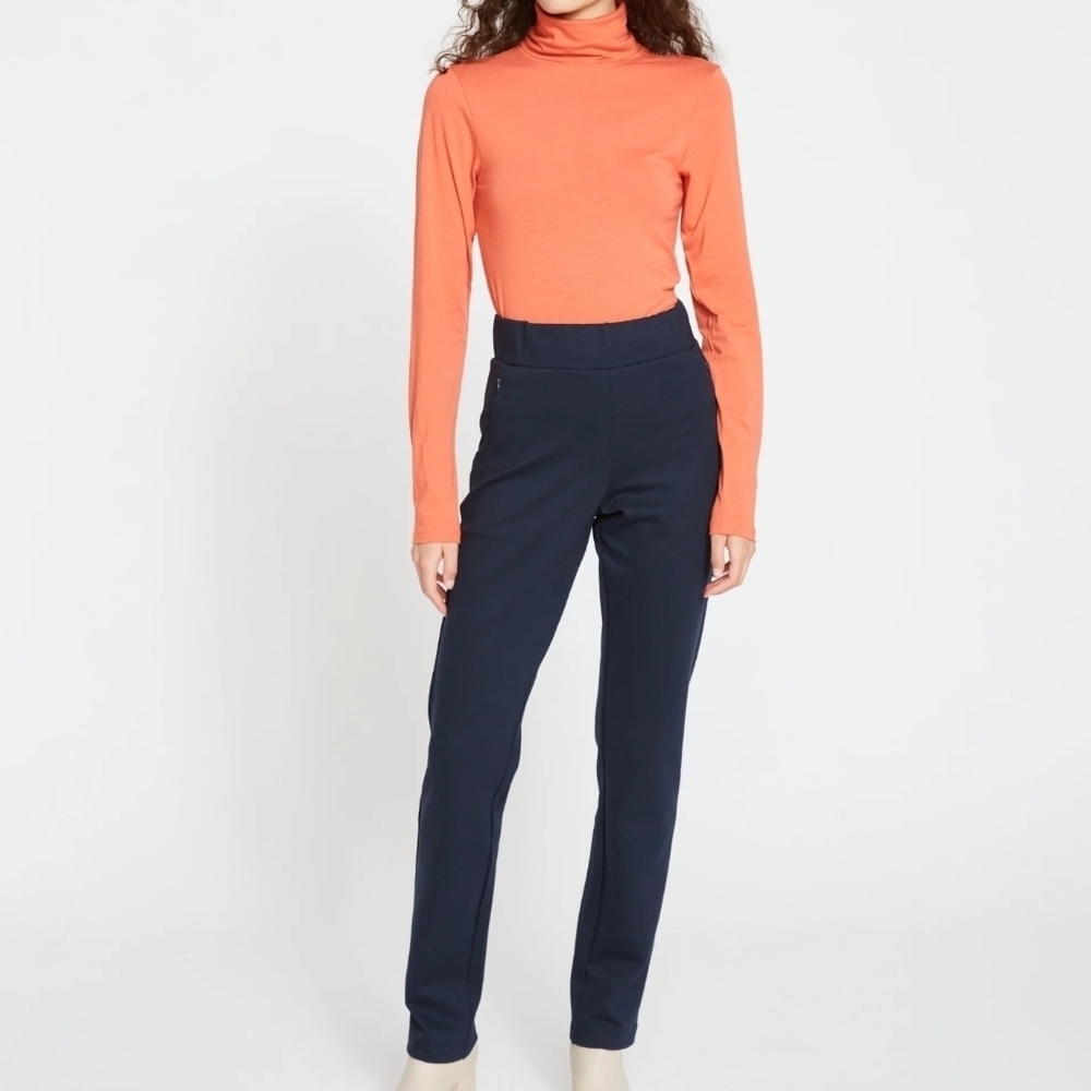 Universal Standard Smart Signature Ponte Pants, Navy, Size XS